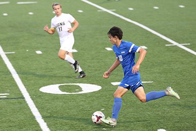 Student on soccer field