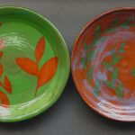 Two hand made plates