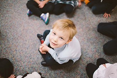 Elementary student in classroom