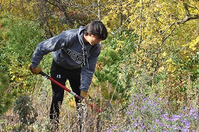 E-club planting trees