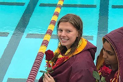 Emma Stacy '15 receiving her senior award