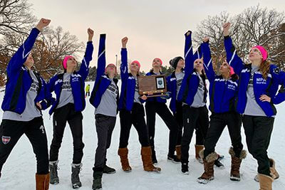 girls nordic ski first place team