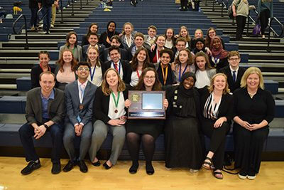 Students at section speech tournament