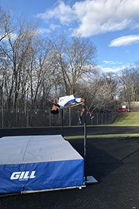 Yahya Madar doing the high jump