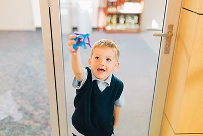 PreK child in the makerspace