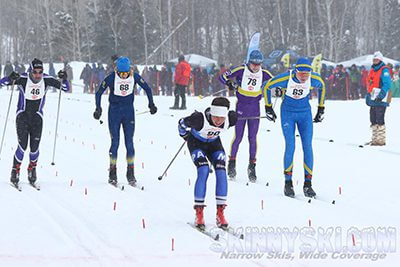 Isak Nightingale skiing