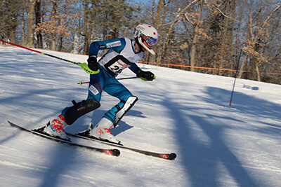 isak at the alpine ski meet