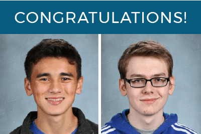 Sean and Josiah, 2020 national merit commended students