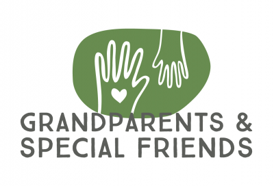 grandparents day logo of two hands and a heart