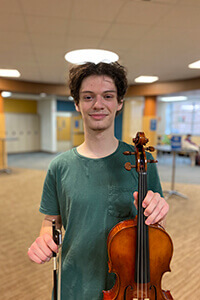 Caleb Holding His Viola