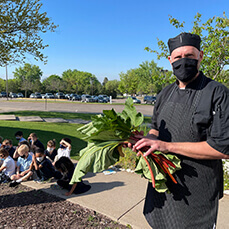 Chef Chris with the kindergarten class