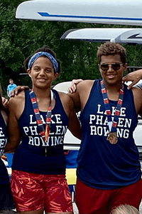 Appleton siblings with their medals