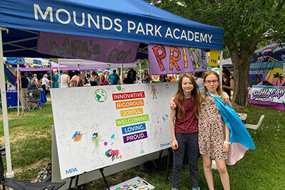 Student volunteers with MPA at Pride