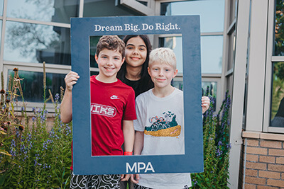 Students together on the first day of school