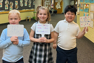 Kindergarten peace marchers