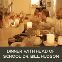 Dinner with head of school Dr. Bill Hudson