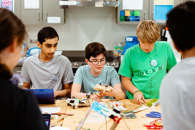 MPA robotics team leading the robotics summer camp
