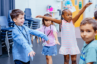 Lower School students enjoying classtime. 