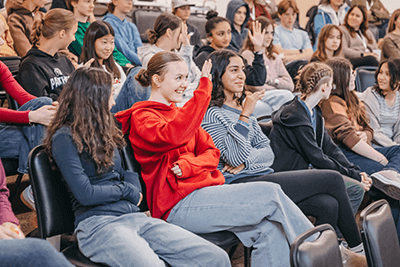 MPA students engaging in a discussion. 