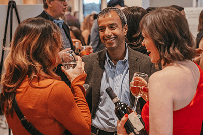 A member of the MPA community enjoying the spring auction.