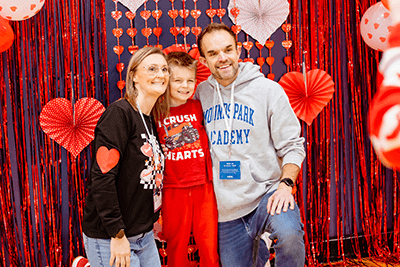 An MPA family during the Valentine's Day party. 