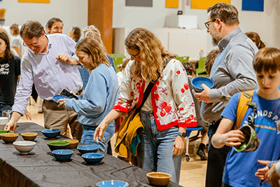 MPA parents at the Empty Bowls event. 