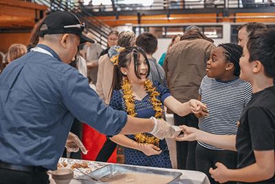 Two students at Cultural Celebration Day. 
