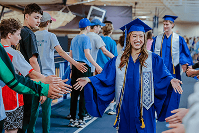 A senior student during the Senior Walk. 